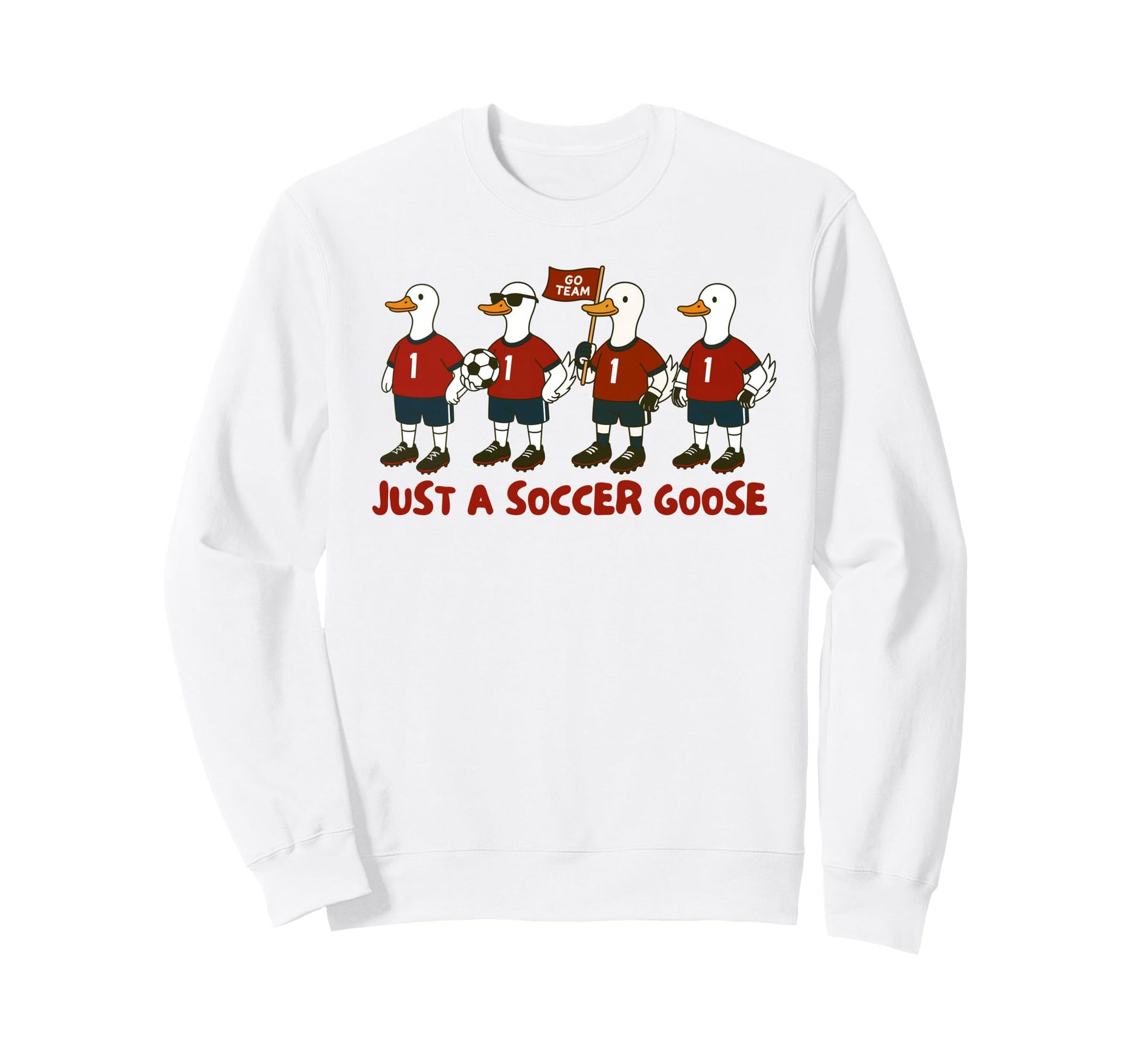 Soccer Player Game Day Silly Goose Sweatshirt - Minimalist Print Unisex - T-Shirt, Sweatshirt, Hoodie