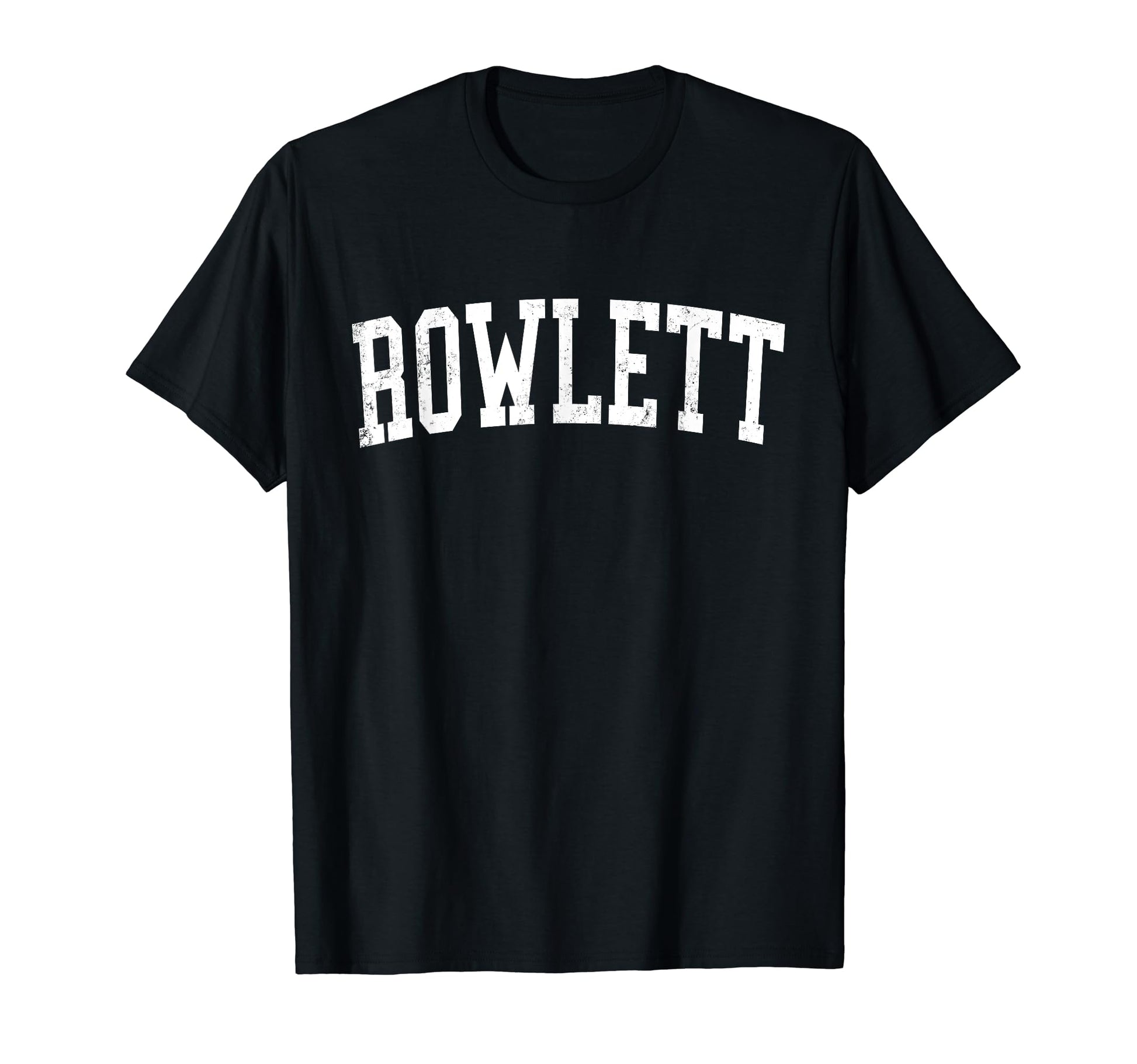 Rowlett Tx Distressed White Varsity T-Shirt - Graphic Print for Adults - T-Shirt, Sweatshirt, Hoodie