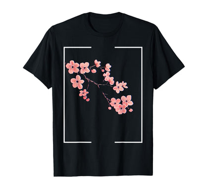 Cherry Blossom Japanese Aesthetic Vaporwave T-Shirt - Graphic Print Unisex - T-Shirt, Sweatshirt, Hoodie
