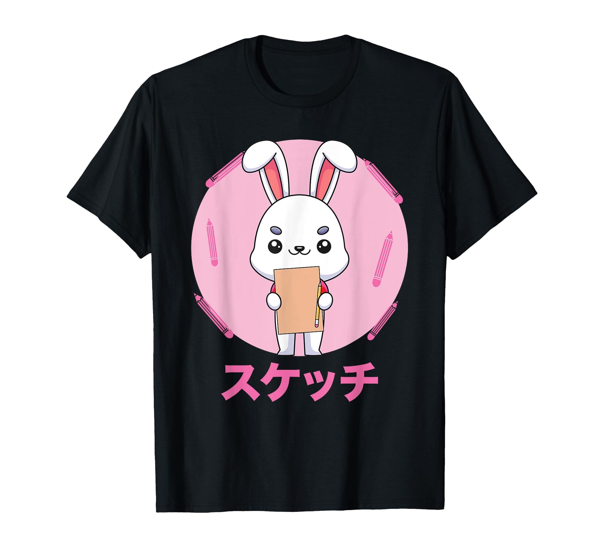 Rabbit Sketching Vaporwave Aesthetics T-Shirt - Novelty Apparel for Adults - T-Shirt, Sweatshirt, Hoodie