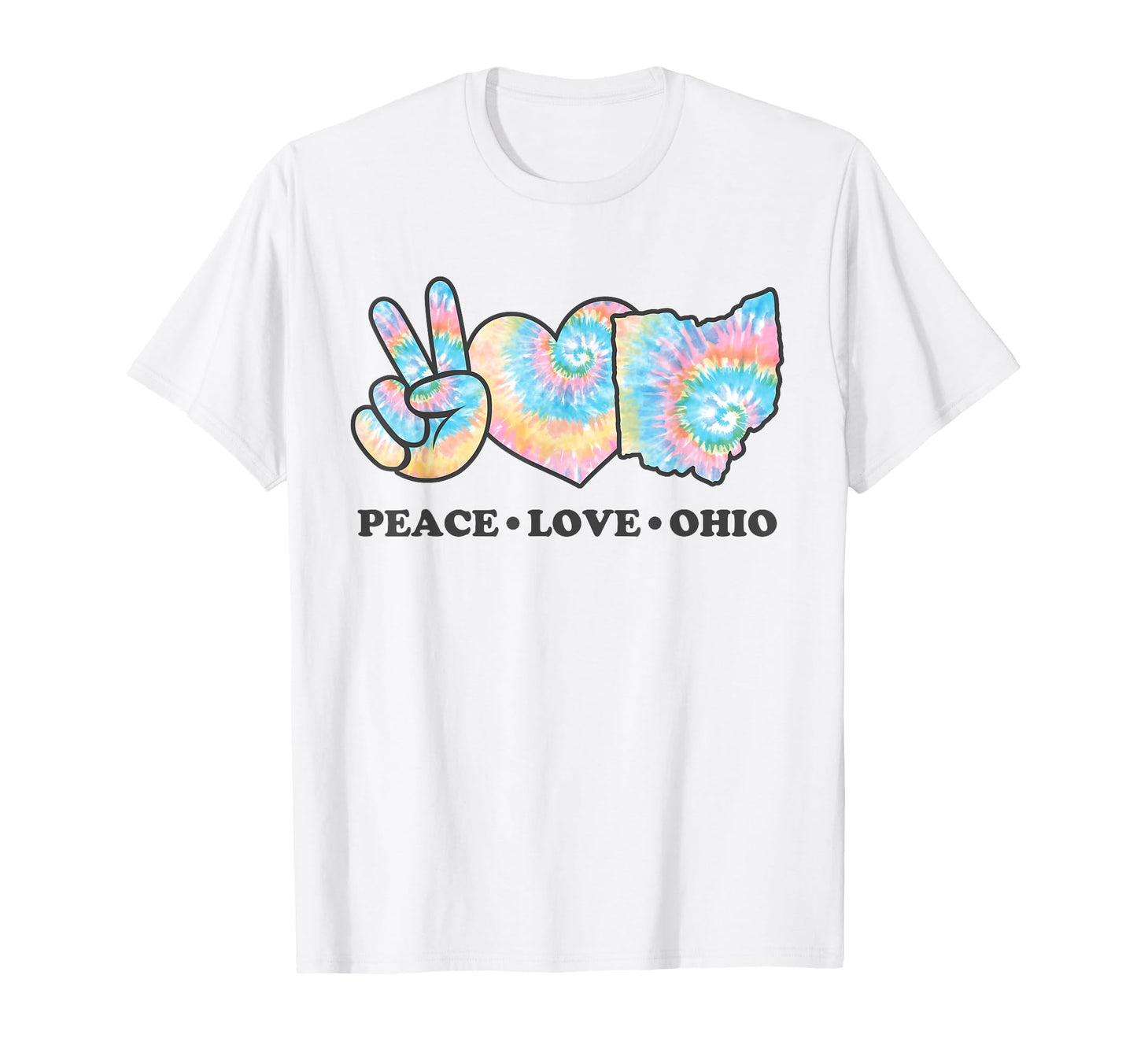 Tie Dye Ohio Hippie Gift Co Hoodie - Unique Graphic Men Women - T-Shirt, Sweatshirt, Hoodie