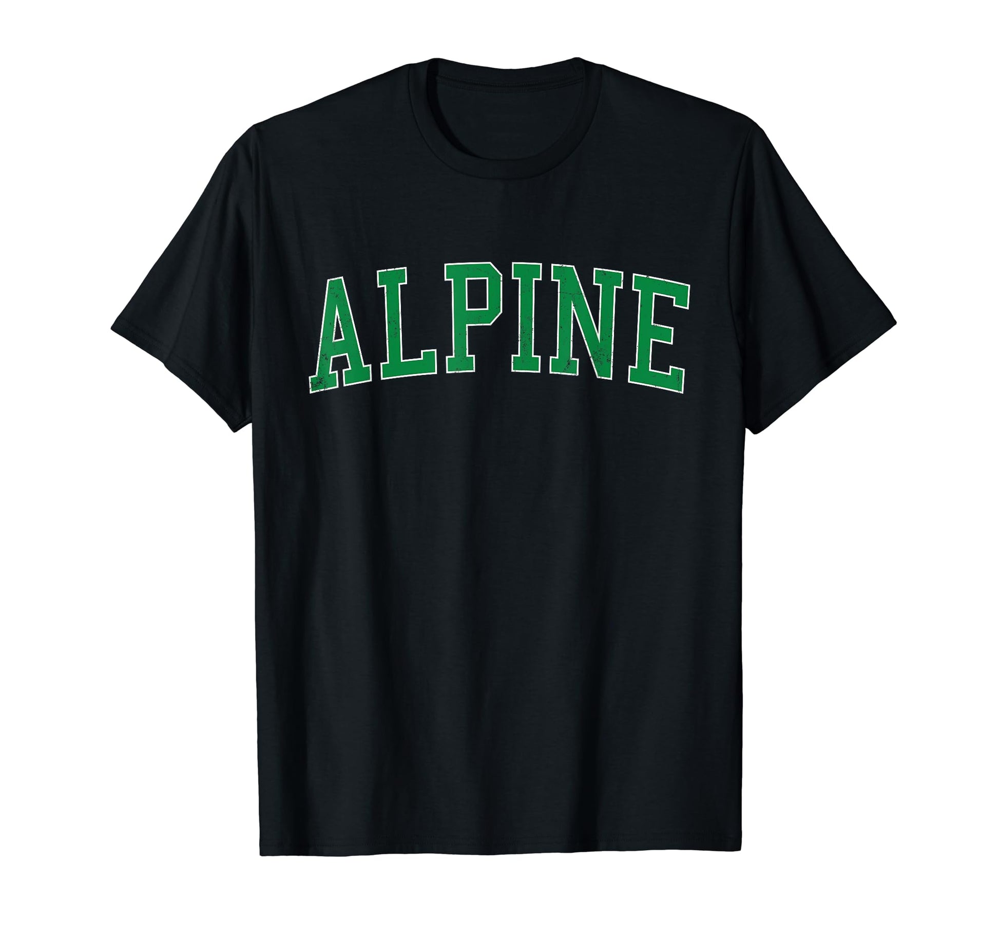 Alpine Ut Distressed Green Varsity T-Shirt - Streetwear Style Unisex - T-Shirt, Sweatshirt, Hoodie