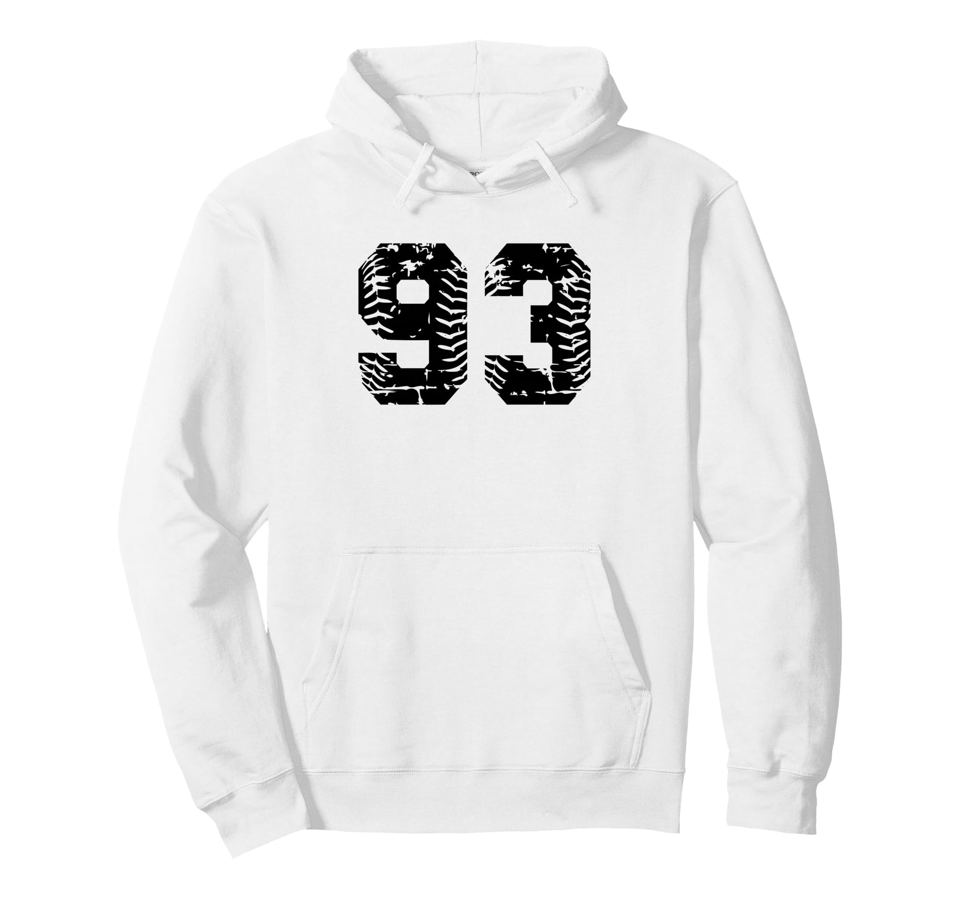 Baseball Softball Number 93 Hoodie - Aesthetic Graphic for Adults - T-Shirt, Sweatshirt, Hoodie