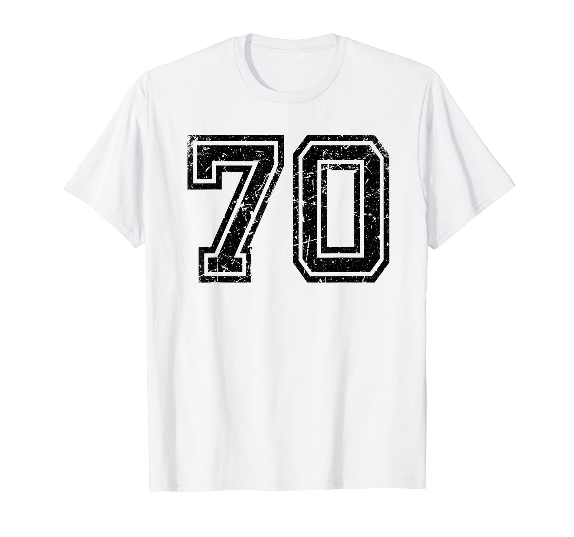 Number 70 Sports Jersey Varsity Lucky T-Shirt - Graphic Print for Adults - T-Shirt, Sweatshirt, Hoodie