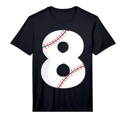 Number 8 Baseball Team 8 Pitcher T-Shirt - Fun Novelty Design Men Women - T-Shirt, Sweatshirt, Hoodie