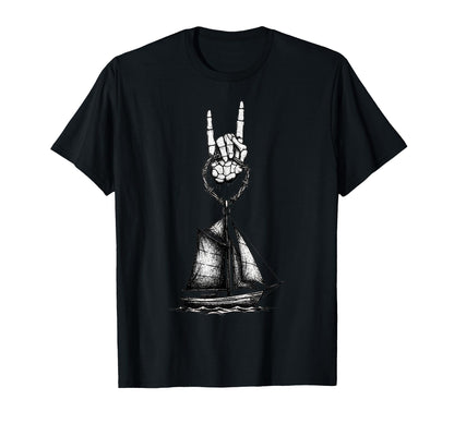 Sailboat Sailing Sailor 90S Alt Metal T-Shirt - Unique Graphic for Adults - T-Shirt, Sweatshirt, Hoodie