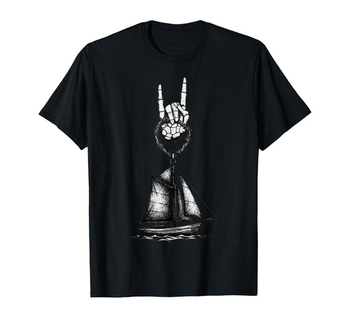 Sailboat Sailing Sailor 90S Alt Metal T-Shirt - Unique Graphic for Adults - T-Shirt, Sweatshirt, Hoodie
