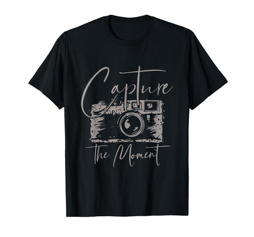Capture Moment Photography Camera Art T-Shirt - Trendy Graphic for Adults - T-Shirt, Sweatshirt, Hoodie