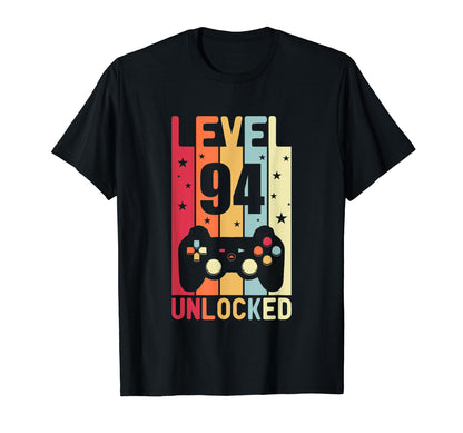 Level 94 Unlocked Gamer Funny 94Th T-Shirt - Unique Graphic Men Women - T-Shirt, Sweatshirt, Hoodie