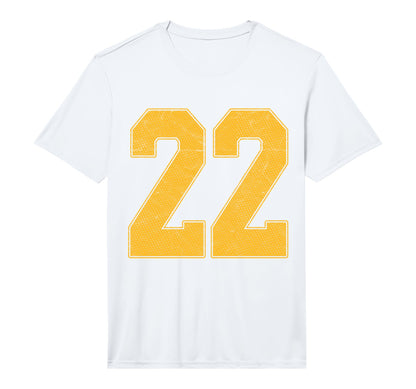 Number 22 Numbered Uniform Sports T-Shirt - Casual Everyday Wear Unisex - T-Shirt, Sweatshirt, Hoodie
