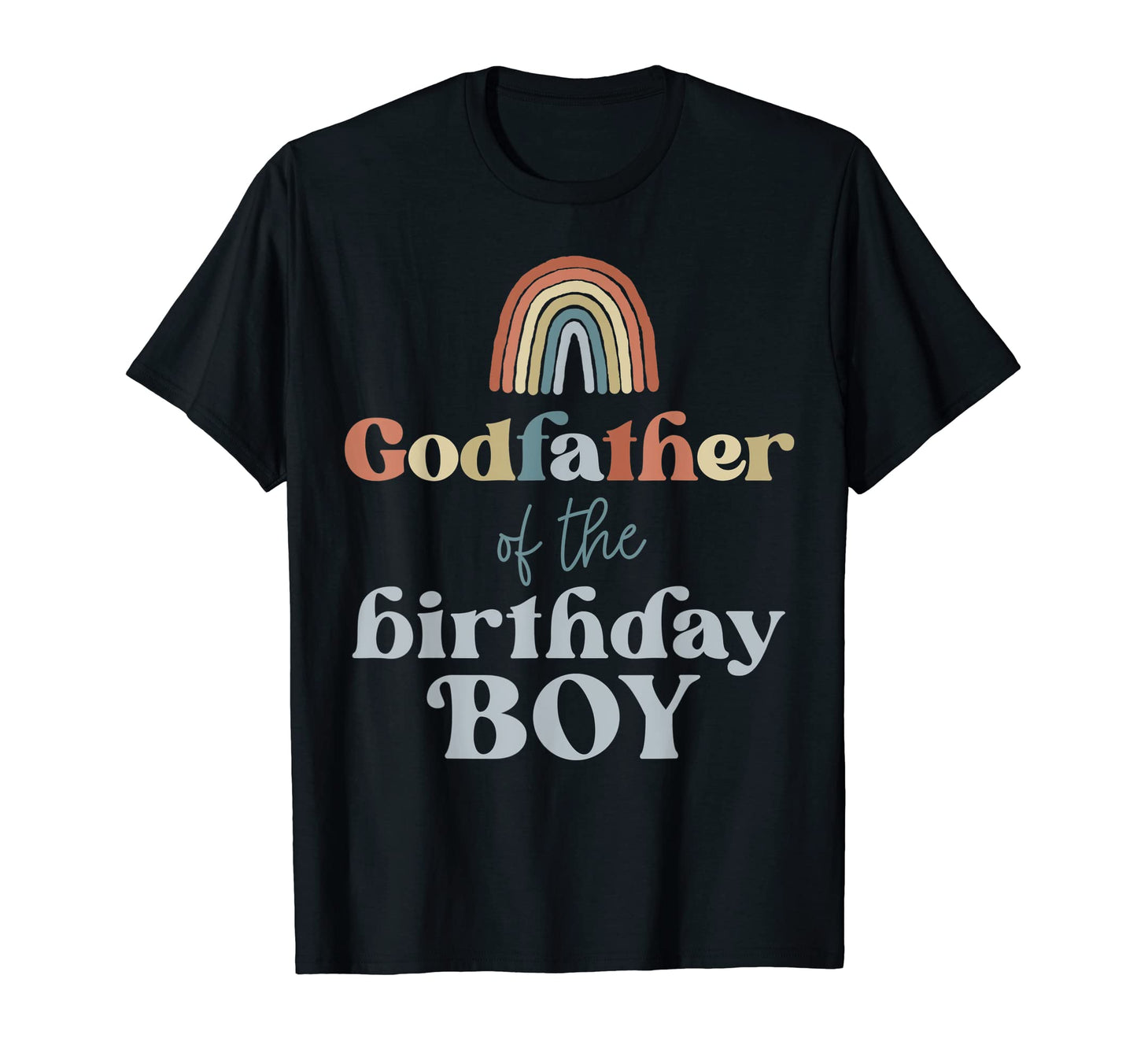 Mens Godfather Birthday Boho Rainbow T-Shirt - Trendy Graphic for Adults - T-Shirt, Sweatshirt, Hoodie