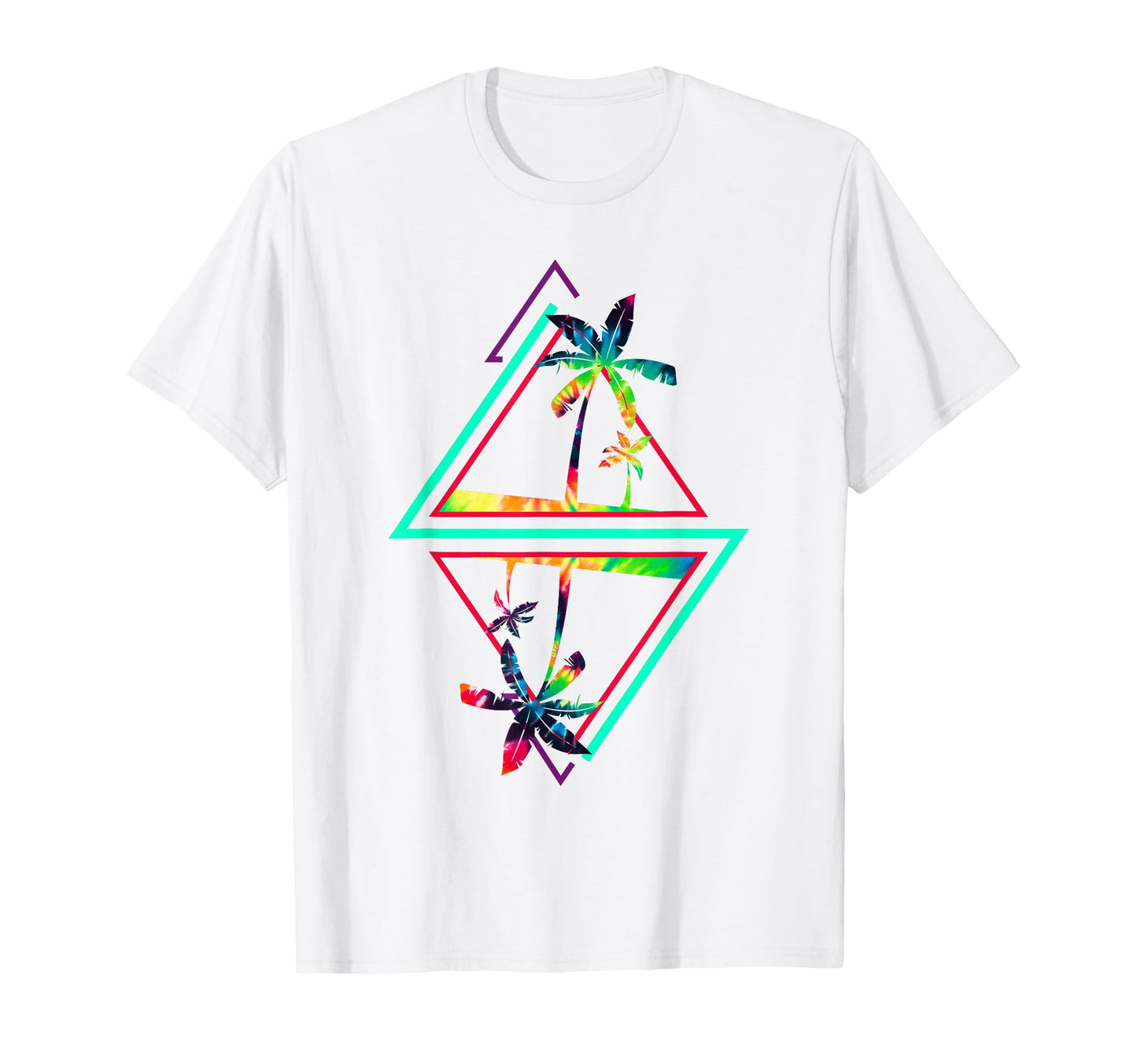 80S Palm Trees Reflection 90S Art Aesthetic T-Shirt - Graphic Print Unisex - T-Shirt, Sweatshirt, Hoodie