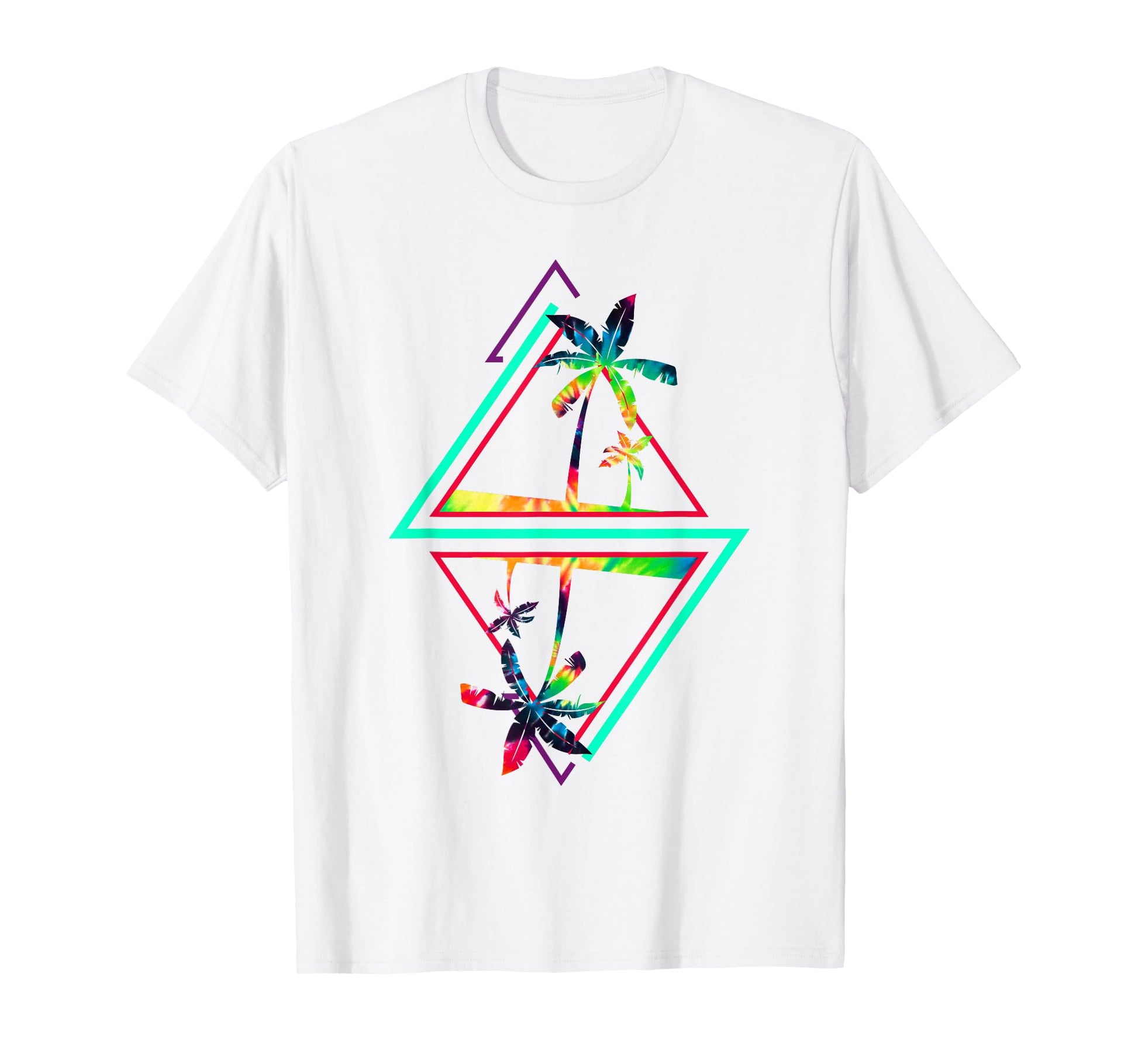 80S Palm Trees Reflection 90S Art Aesthetic T-Shirt - Graphic Print Unisex - T-Shirt, Sweatshirt, Hoodie