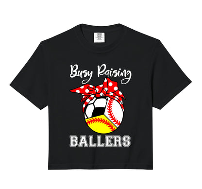 Busy Raising Ballers Funny Baseball Hoodie - Minimalist Print Unisex - T-Shirt, Sweatshirt, Hoodie