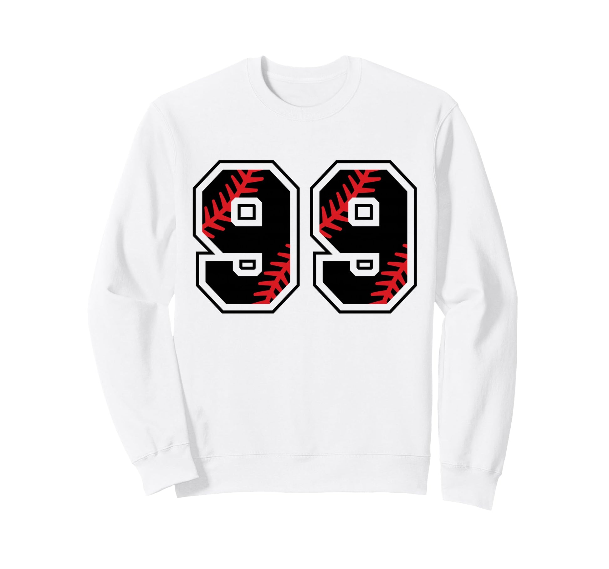 Baseball Number 99 Sweatshirt - Custom Art Print for Adults - T-Shirt, Sweatshirt, Hoodie