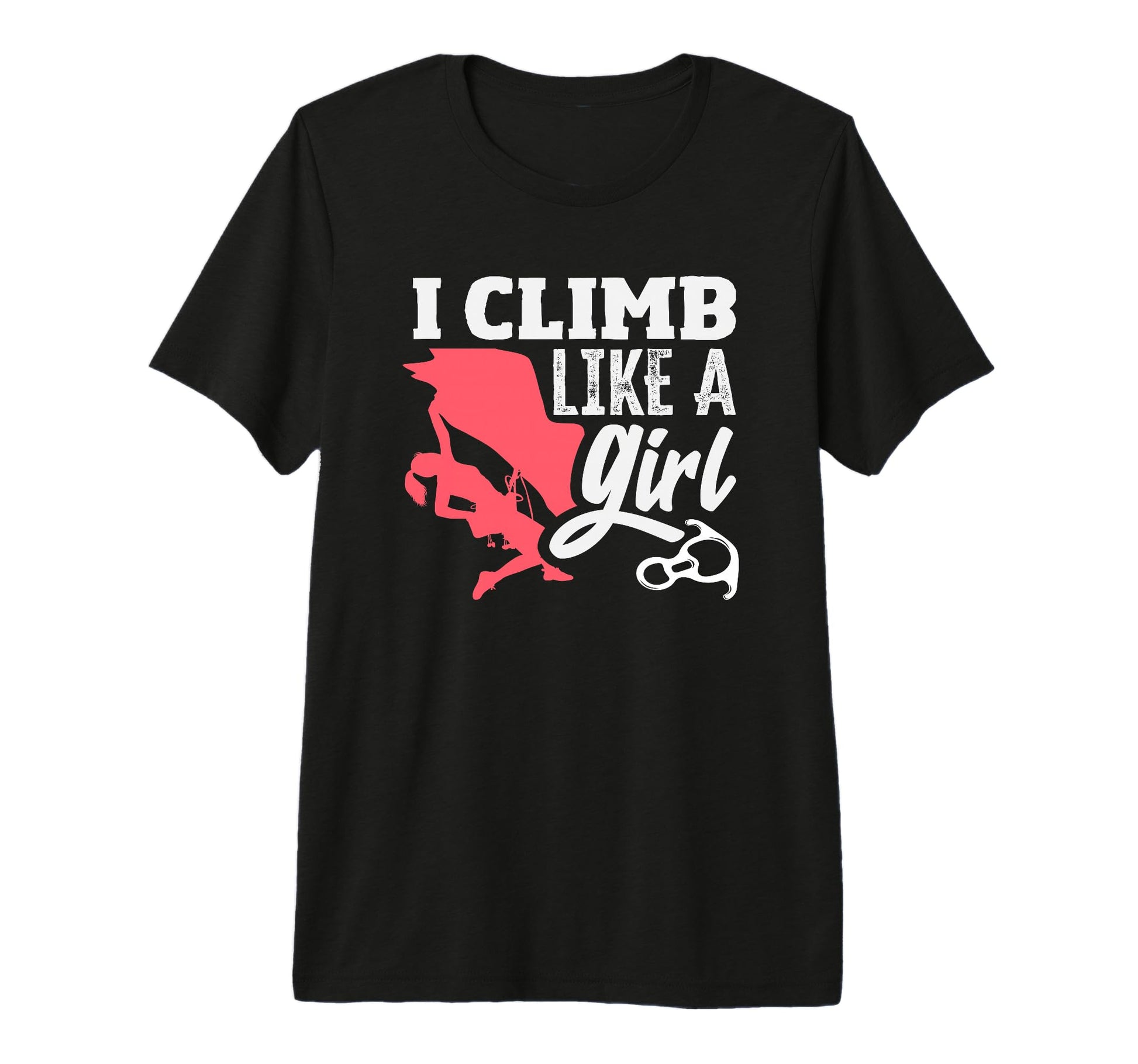 I Climb Like Funny Climbing Tri Blend T-Shirt - Minimalist Print for Adults - T-Shirt, Sweatshirt, Hoodie