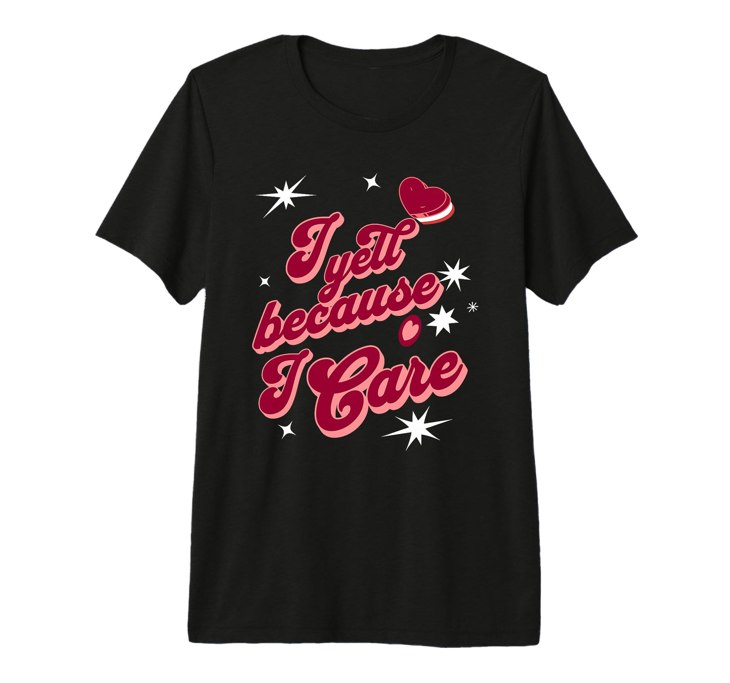Mens I Yell Because I Care Baseball T-Shirt - Aesthetic Graphic Unisex - T-Shirt, Sweatshirt, Hoodie