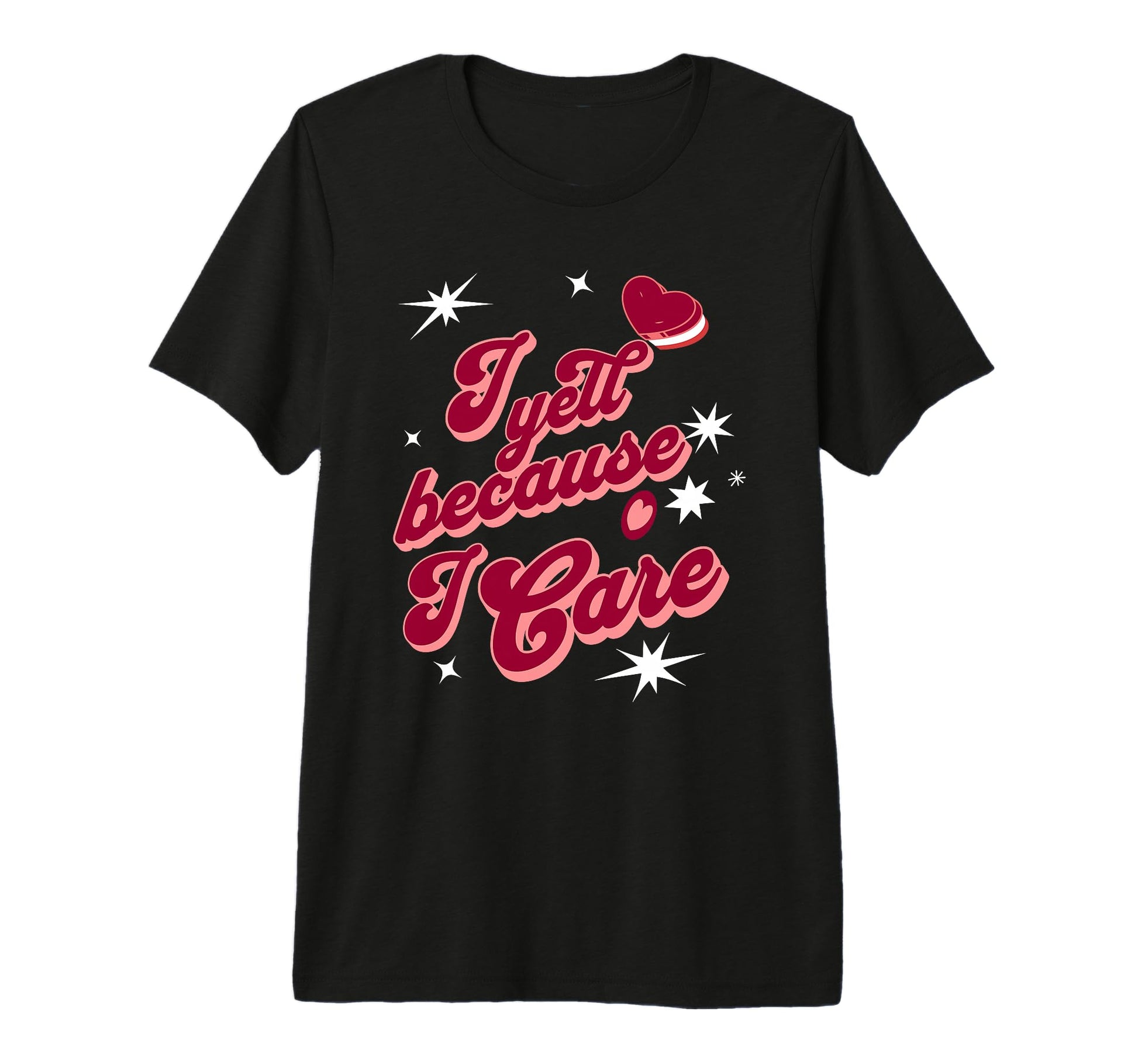 Mens I Yell Because I Care Baseball T-Shirt - Aesthetic Graphic Unisex - T-Shirt, Sweatshirt, Hoodie