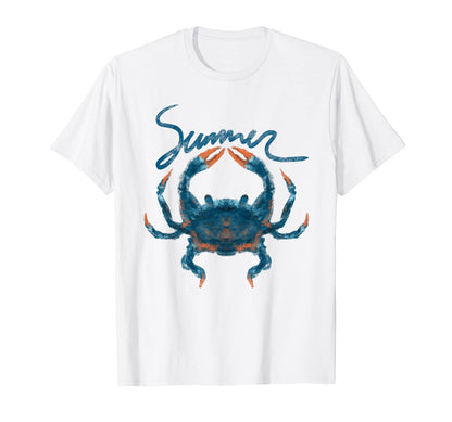 Summer Blue Crab New Orleans Nautical T-Shirt - Unique Graphic Men Women - T-Shirt, Sweatshirt, Hoodie
