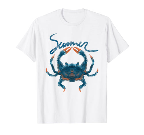 Summer Blue Crab New Orleans Nautical T-Shirt - Unique Graphic Men Women - T-Shirt, Sweatshirt, Hoodie