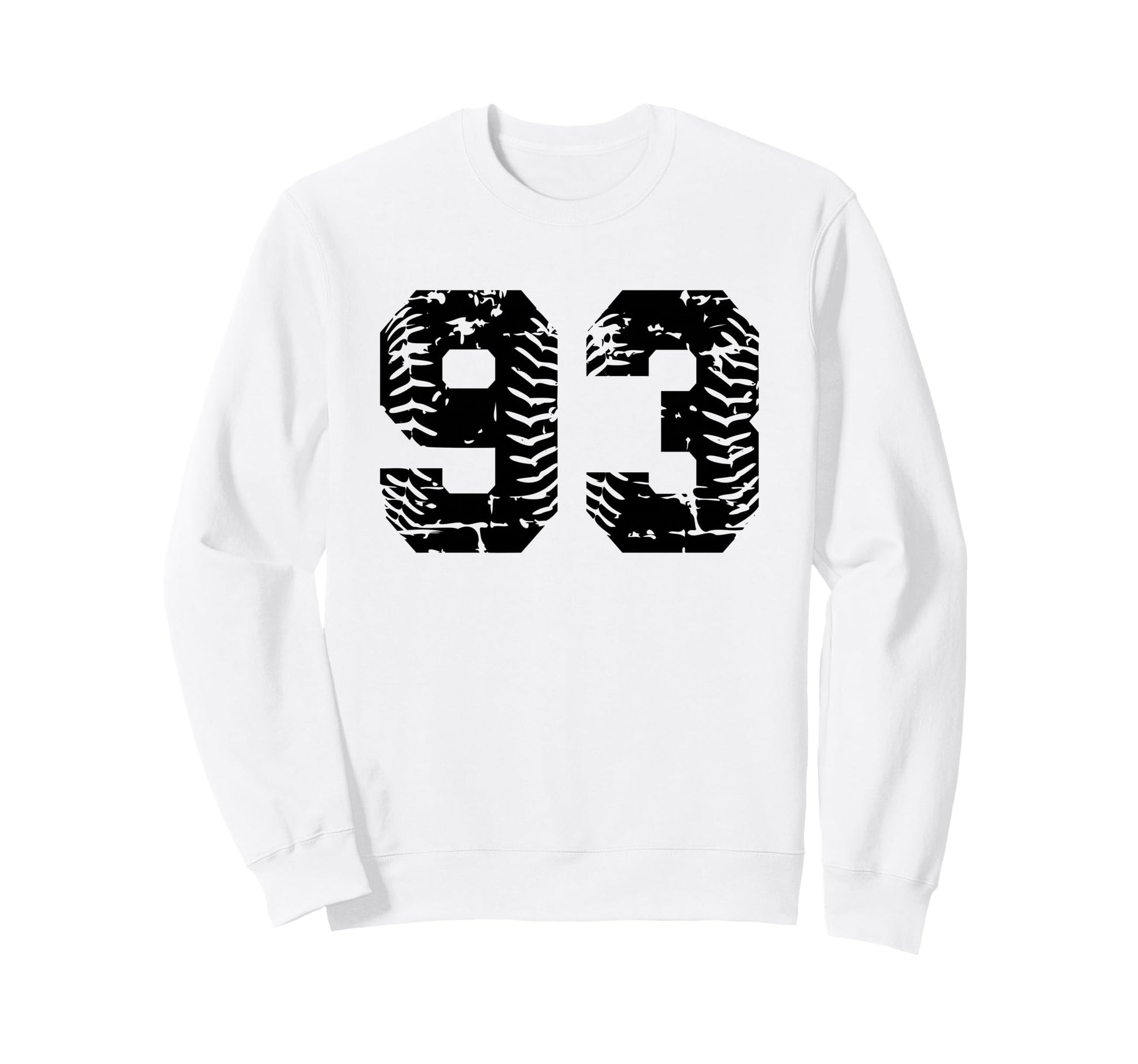 Baseball Softball Number 93 Sweatshirt - Minimalist Print for Adults - T-Shirt, Sweatshirt, Hoodie