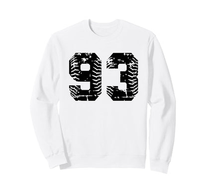 Baseball Softball Number 93 Sweatshirt - Minimalist Print for Adults - T-Shirt, Sweatshirt, Hoodie