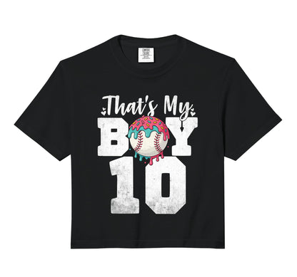 Thats My Baseball 10 Number Mom Hoodie - Casual Everyday Wear Men Women - T-Shirt, Sweatshirt, Hoodie