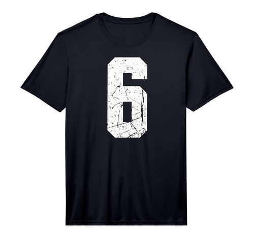 Sport Team Number 6 Performance T-Shirt - Casual Everyday Wear Men Women - T-Shirt, Sweatshirt, Hoodie