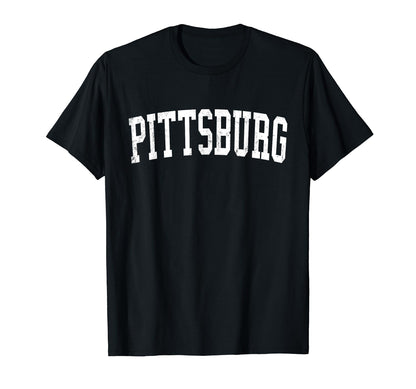 Pittsburg Ca Distressed White Varsity T-Shirt - Custom Art Print Men Women - T-Shirt, Sweatshirt, Hoodie