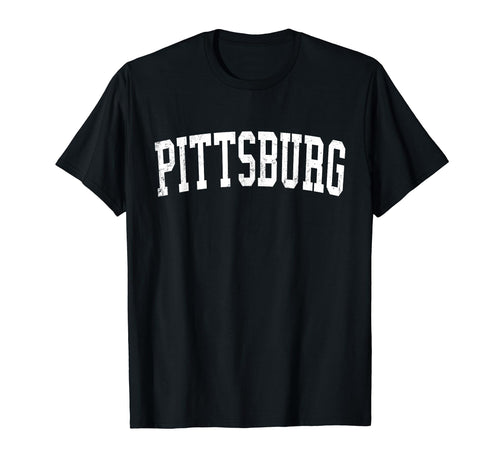 Pittsburg Ca Distressed White Varsity T-Shirt - Custom Art Print Men Women - T-Shirt, Sweatshirt, Hoodie