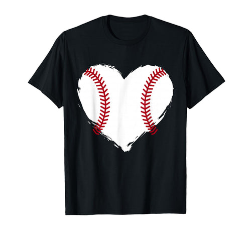 Baseball Heart Player Fan Mom T-Shirt - Fun Novelty Design Men Women - T-Shirt, Sweatshirt, Hoodie