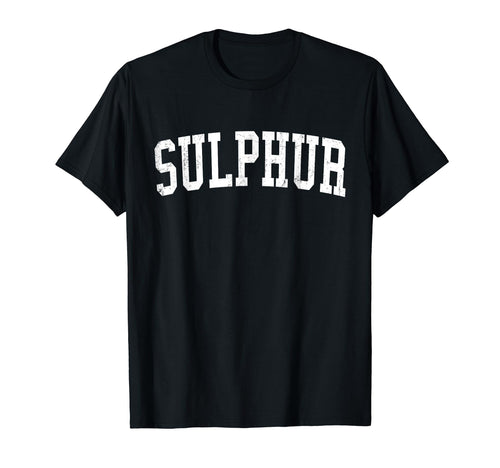 Sulphur La Distressed White Varsity T-Shirt - Novelty Apparel Men Women - T-Shirt, Sweatshirt, Hoodie