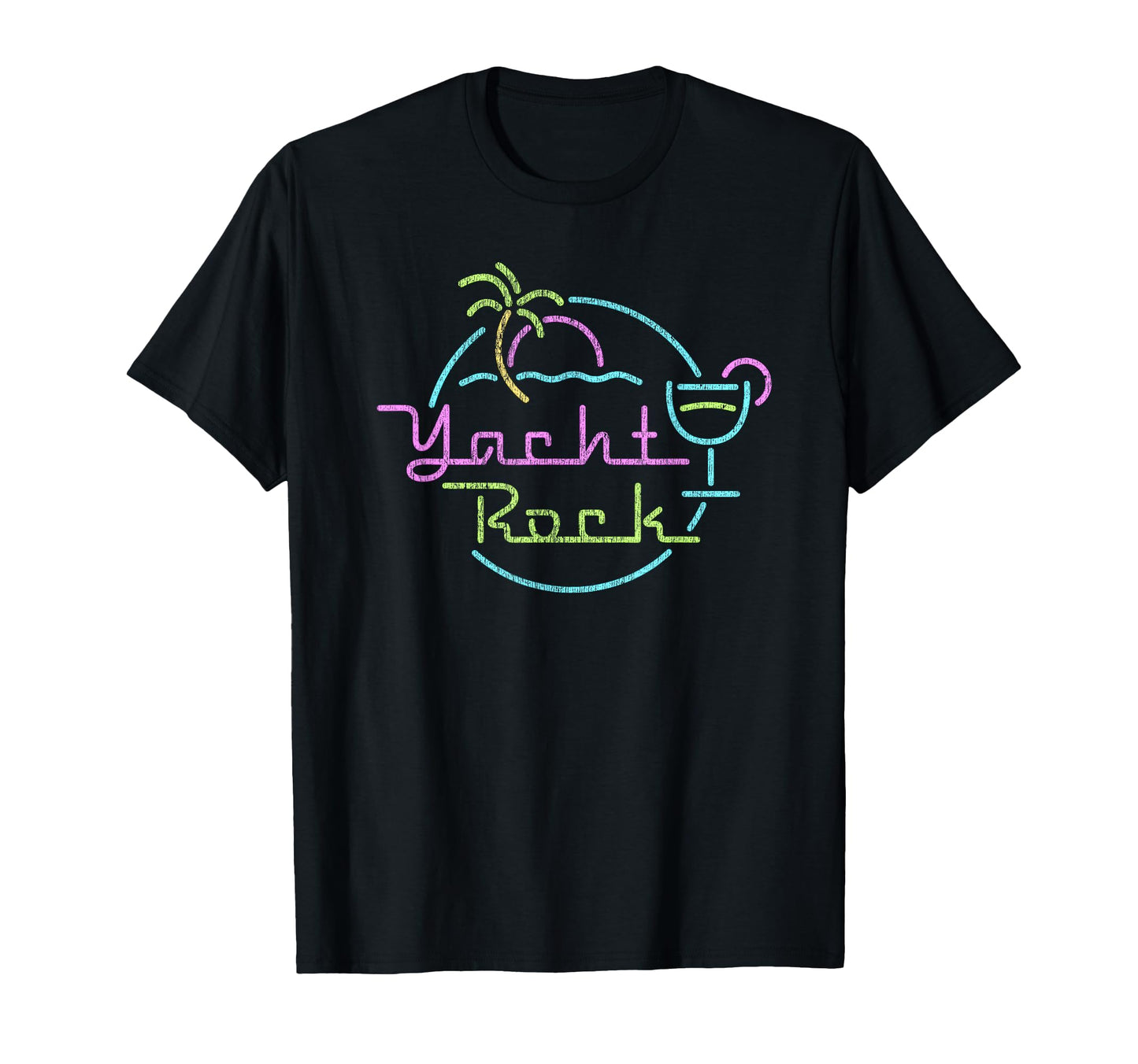 Faded Cocktail Hour Yacht Rock T-Shirt - Graphic Print Men Women - T-Shirt, Sweatshirt, Hoodie
