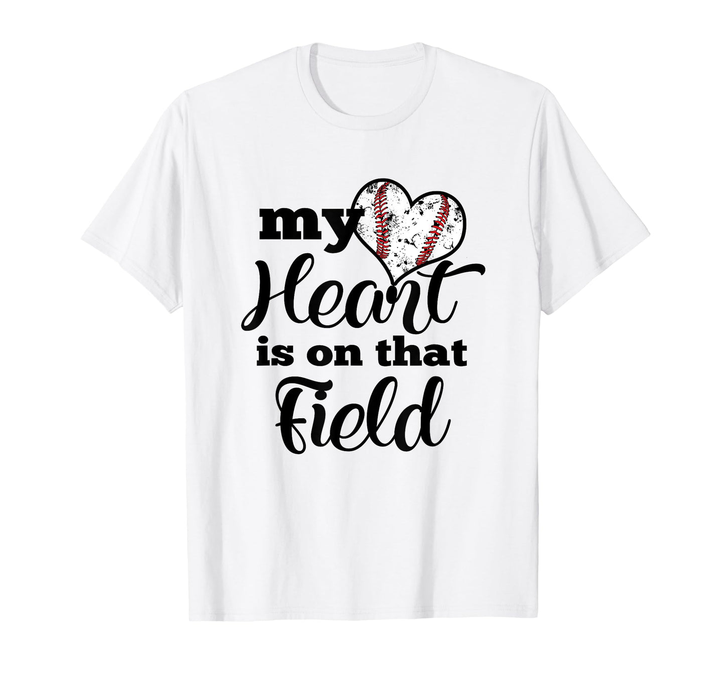 Baseball Parent Mom Dad My Heart Is T-Shirt - Streetwear Style for Adults - T-Shirt, Sweatshirt, Hoodie