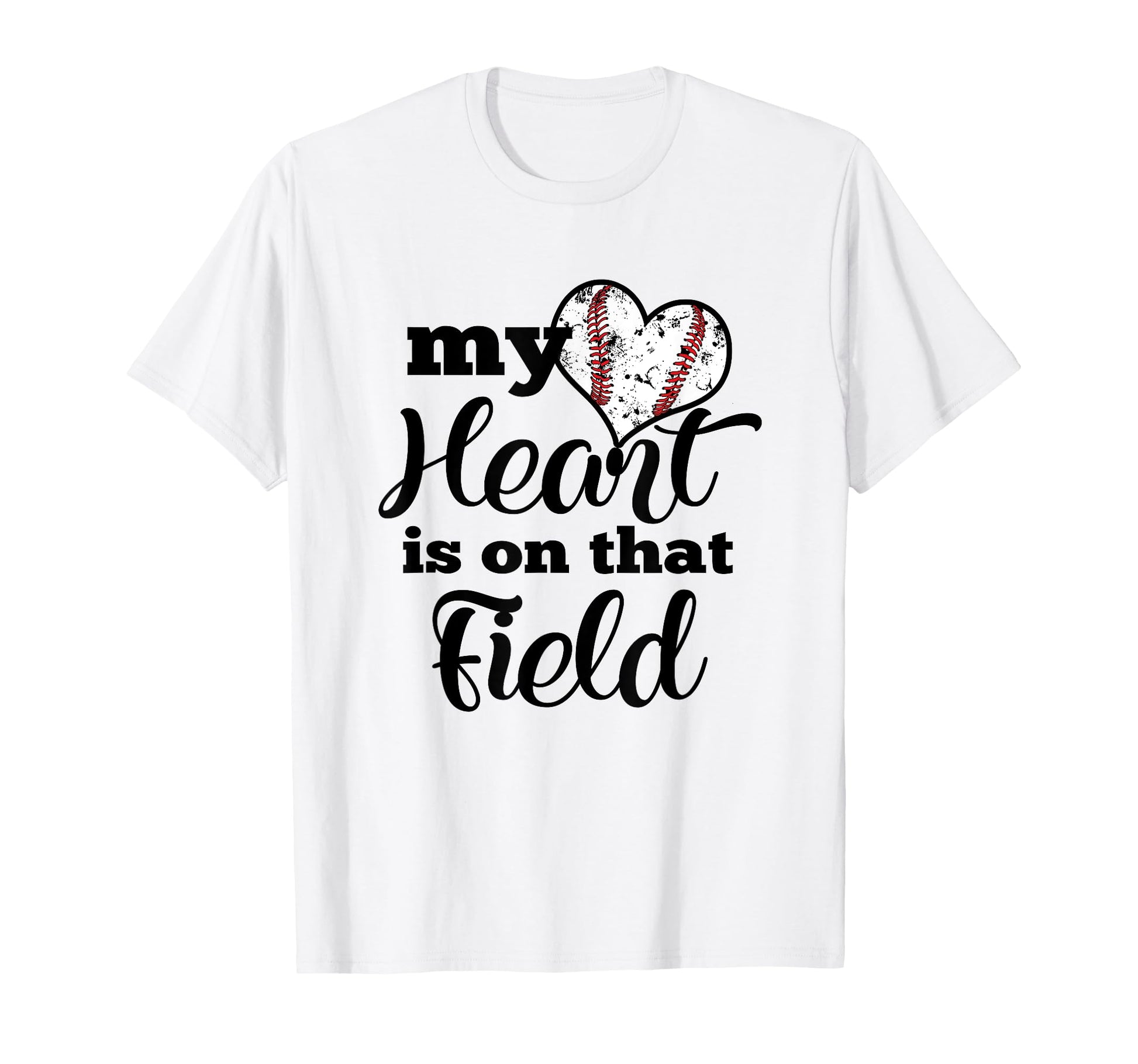 Baseball Parent Mom Dad My Heart Is T-Shirt - Streetwear Style for Adults - T-Shirt, Sweatshirt, Hoodie