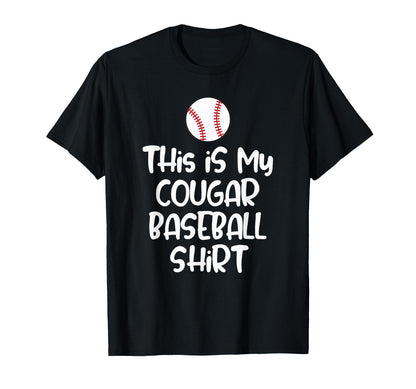 Cougar Baseball Players Fans And Moms T-Shirt - Trendy Graphic for Adults - T-Shirt, Sweatshirt, Hoodie