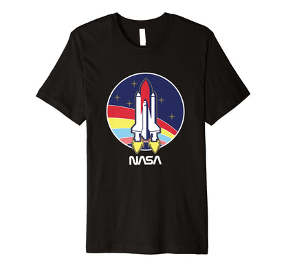 Nasa Space Shuttle Rainbow Color Pop T-Shirt - Minimalist Print for Adults - T-Shirt, Sweatshirt, Hoodie