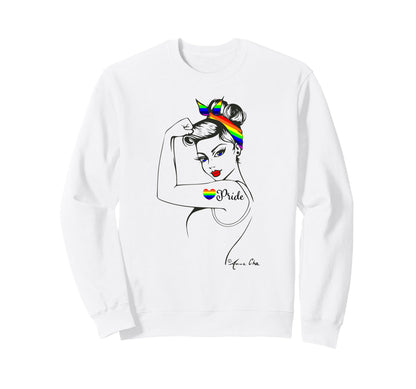 Pride Power Proud Gay Rainbow Lesbian Sweatshirt - Novelty Apparel Unisex - T-Shirt, Sweatshirt, Hoodie