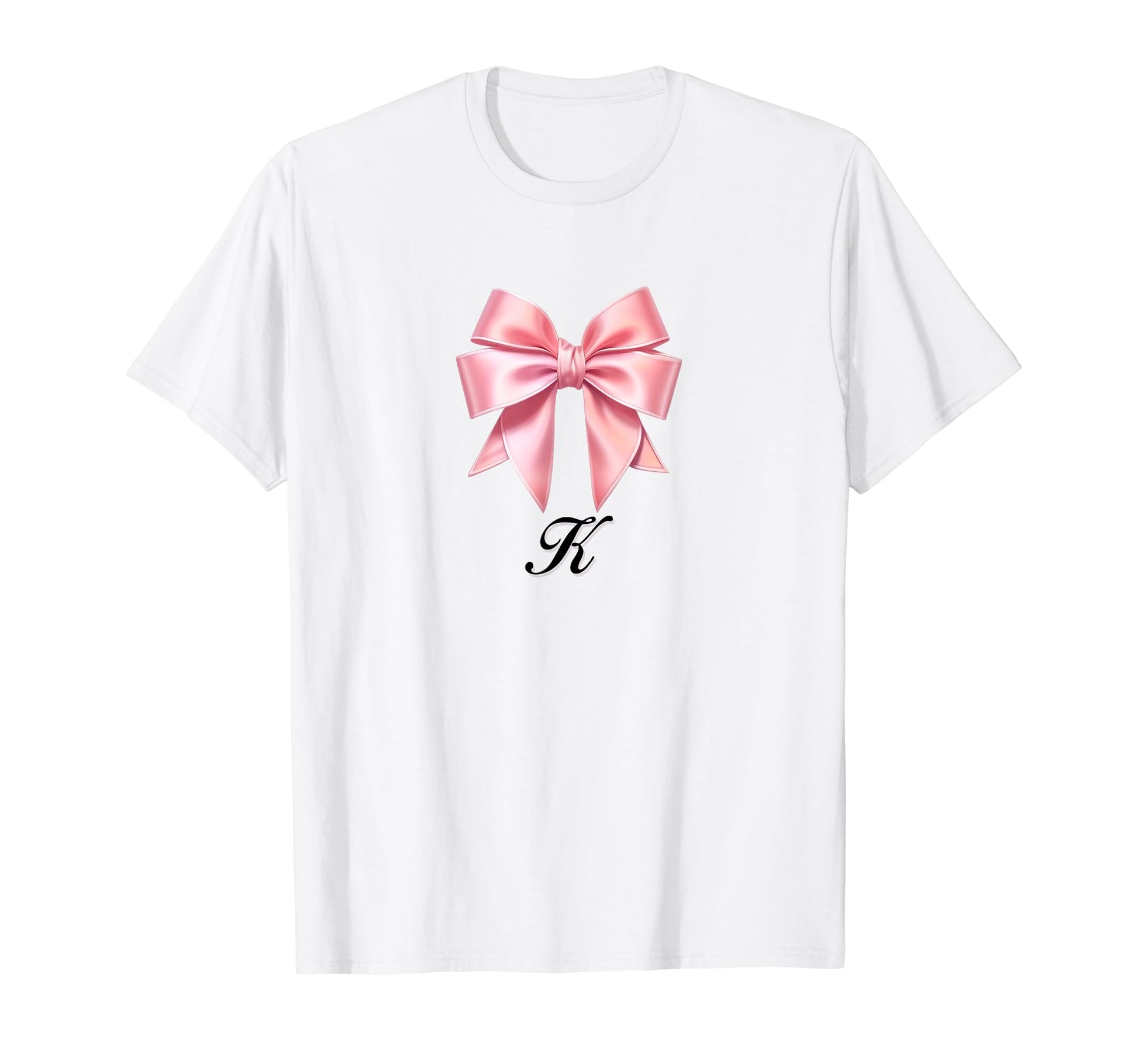 K Bow Coquette Bow Girlcore Y2K Aesthetic T-Shirt - Minimalist Print Unisex - T-Shirt, Sweatshirt, Hoodie