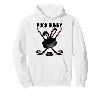 Puck Bunny Ice Hockey Game Day Ice Hoodie - Minimalist Print for Adults - T-Shirt, Sweatshirt, Hoodie