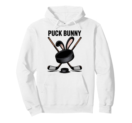 Puck Bunny Ice Hockey Game Day Ice Hoodie - Minimalist Print for Adults - T-Shirt, Sweatshirt, Hoodie