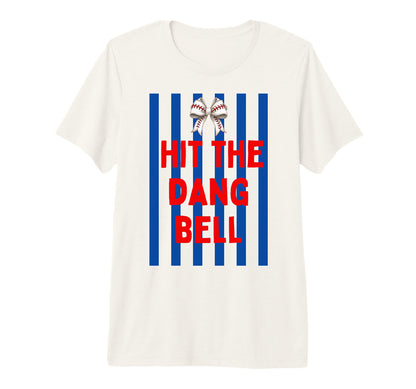 Striped Baseball Hit Dang Ball Bow T-Shirt - Graphic Print for Adults - T-Shirt, Sweatshirt, Hoodie