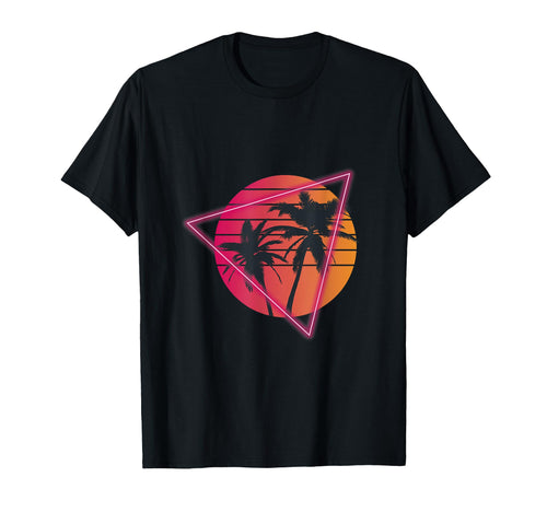 80S 90S Synthwave Aesthetic Vaporwave Palm T-Shirt - Trendy Graphic Unisex - T-Shirt, Sweatshirt, Hoodie