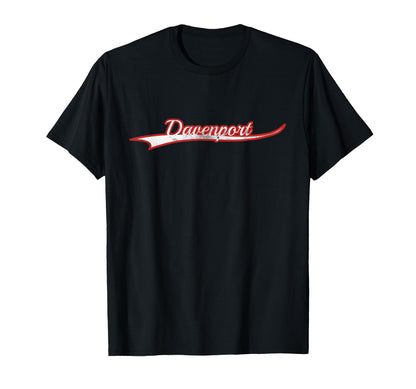 Davenport Michigan Varsity Distressed T-Shirt - Trendy Graphic Unisex - T-Shirt, Sweatshirt, Hoodie