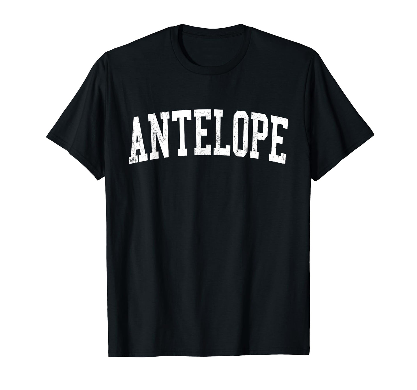 Antelope Ca Distressed White Varsity T-Shirt - Custom Art Print Men Women - T-Shirt, Sweatshirt, Hoodie