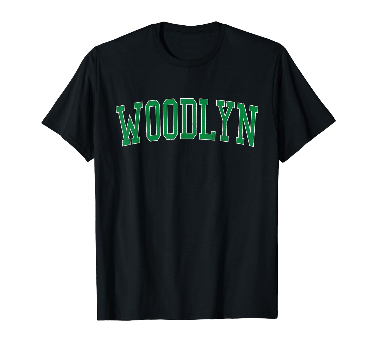 Woodlyn Pa Distressed Green Varsity T-Shirt - Trendy Graphic Men Women - T-Shirt, Sweatshirt, Hoodie