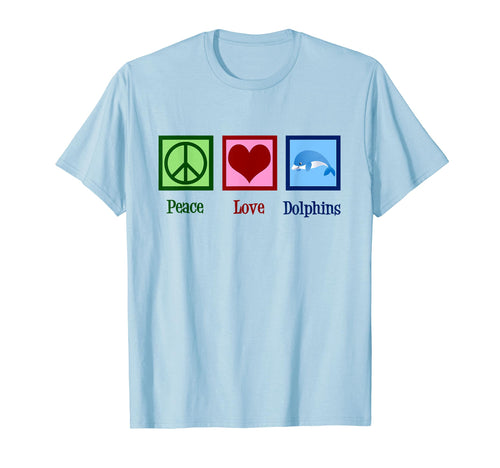 Peace Love Dolphins T-Shirt - Streetwear Style Unisex - T-Shirt, Sweatshirt, Hoodie
