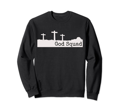 God Squad Religious Christian Faith Sweatshirt - Trendy Graphic for Adults - T-Shirt, Sweatshirt, Hoodie