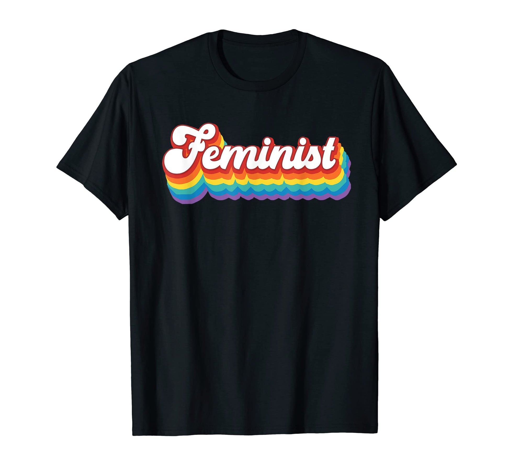 Feminist Rainbow Groovy T-Shirt - Minimalist Print Men Women - T-Shirt, Sweatshirt, Hoodie