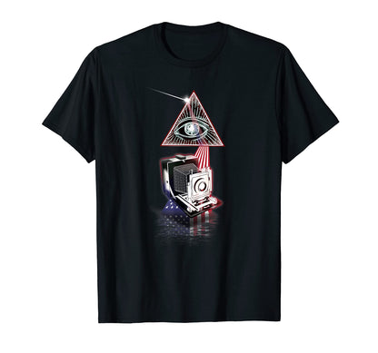 Prism Us Flag Old Camera T-Shirt - Streetwear Style Men Women - T-Shirt, Sweatshirt, Hoodie